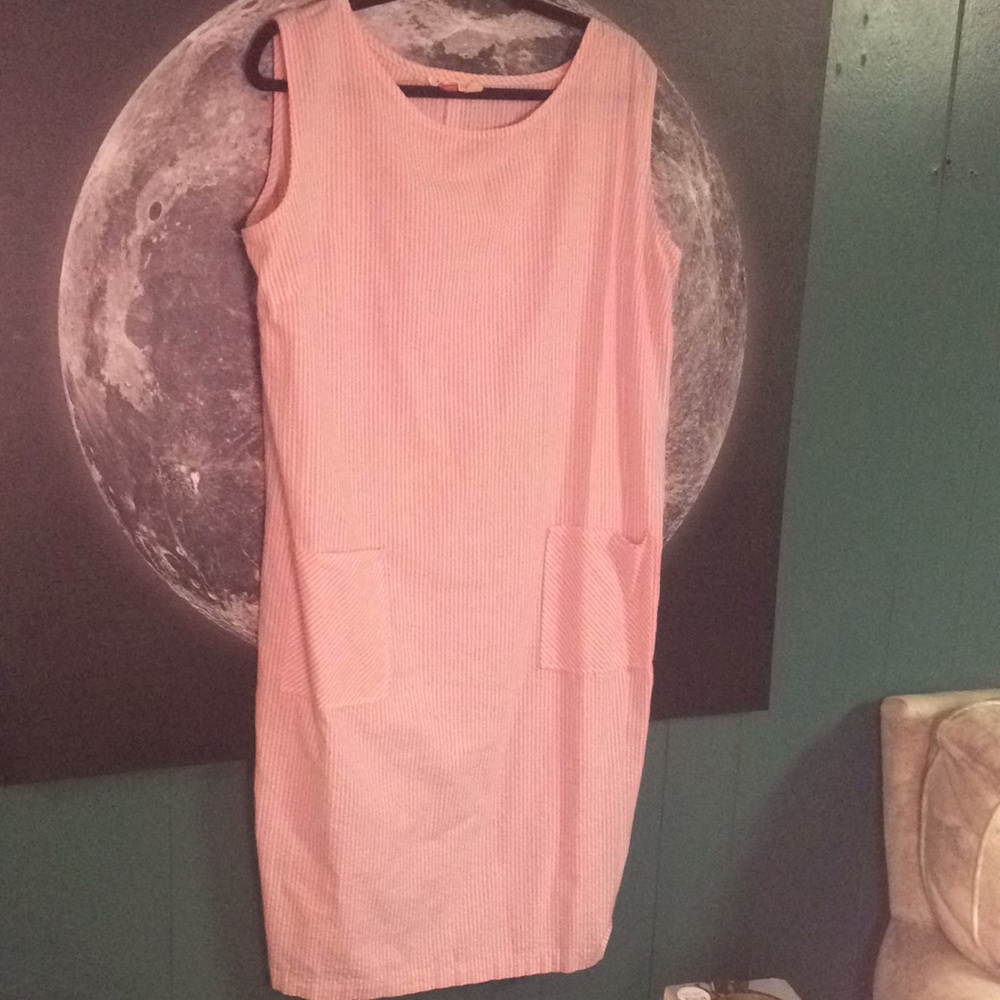 Pink and white Seersucker 1960’s dress